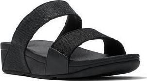FitFlop Lulu ShimmerGlitz Slide Sandal in Black at Nordstrom Rack, Size 10