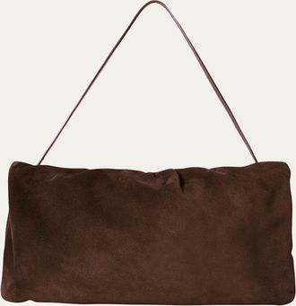 The Row Bourse XL Shoulder Bag in Suede