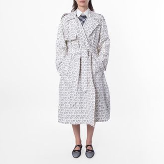 Burberry B-Print Lightweight Trench Coat, Brand Size 4 ( US Size 2 )