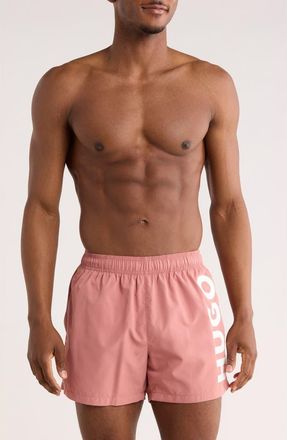BOSS Abas Swim Trunks in Open Pink at Nordstrom Rack, Size Xx-Large