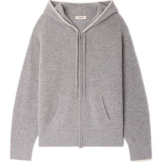 Sandro Hooded cardigan in Grey at Nordstrom, Size X-Small