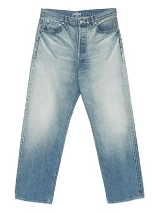 Auralee selvedge faded-wash jeans - Blauw
