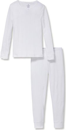 Petite Plume Pointelle Fitted Two-Piece Pajama Set in White at Nordstrom, Size 6-12M
