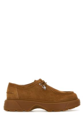 Alexander McQueen Alexander Mcqueen Camel Suede Lace Up Shoes