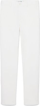 Lacoste Flat Front Cotton Stretch Twill Chinos in Flour at Nordstrom, Size 32 X 32