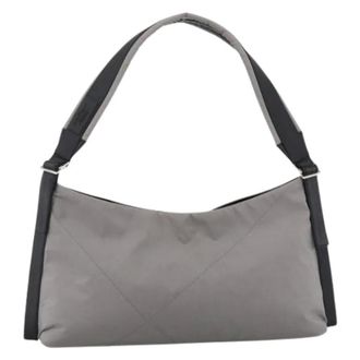 Ferragamo Pre-owned Shoulder Bags, unisex, Gray, Size: ONE SIZE Pre-owned Nylon Shoulder Bag