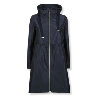 Herno Rain Jackets, female, Blue, Size: XL Parka in taffeta