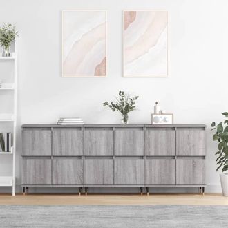 Berkfield Home Sideboards 3 pcs Grey Sonoma Engineered Wood