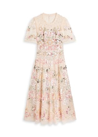 Needle & Thread Rosalie Floral-embellished Tulle Gown - Cream - 16 (UK20 / Xxl)