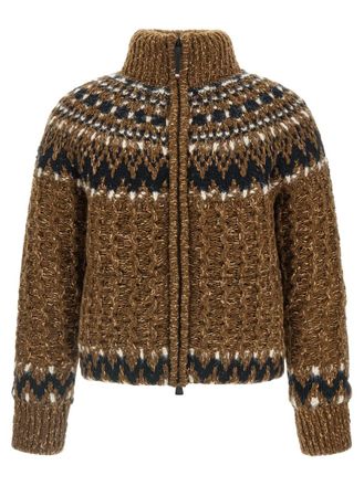 Moncler Brown Mock Collar Jacket