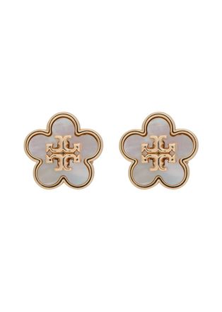 Tory Burch Forget Me Not Pearl-embellished 18kt Gold-plated Stud Earrings - One Size