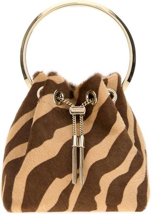 Jimmy Choo London Brown Bon Bon Micro Bucket Bag