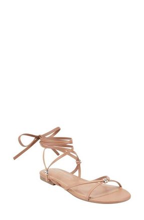 Marc Fisher Este Ankle Wrap Sandal in Medium Natural at Nordstrom, Size 8.5