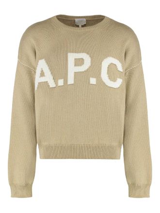 A.P.C. Sweater met logo - Beige