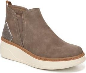 Blowfish Charming Platform Wedge Chelsea Boot in Woodsmoke Brown Faux Suede at Nordstrom Rack, Size 7.5