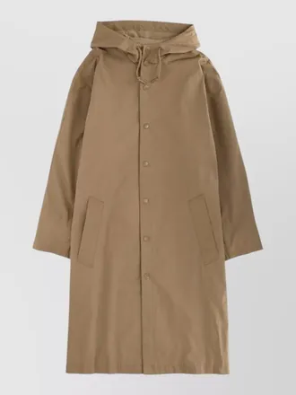 A.P.C. hooded trench coat long cut back vent