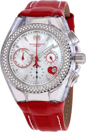 Technomarine Cruise Valentine Chronograph Crystal Mother of Pearl Dial Ladies Watch 117001