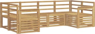 vidaXL Conjunto De Sof&aacute;s De Exterior 6 Uds. Blanco Vidaxl