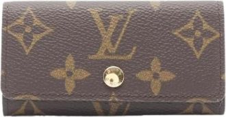 Louis Vuitton Pre-owned Accessories, female, Brown, Size: ONE SIZE Pre-owned Canvas Key Holder