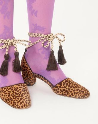 Valentino Garavani D&eacute;collet&eacute; DOrsay Bondie In Vitello Effetto Cavallino 45Mm Donna ANIMALIER 37.5