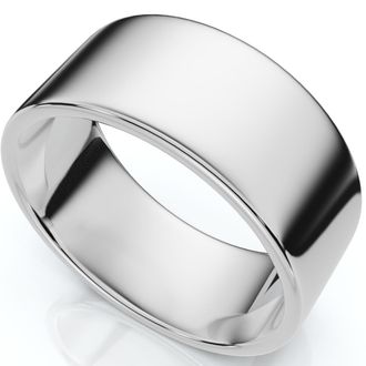 Pompeii3 9mm Flat High Polished Wedding Band 950 Platinum Size Selectable