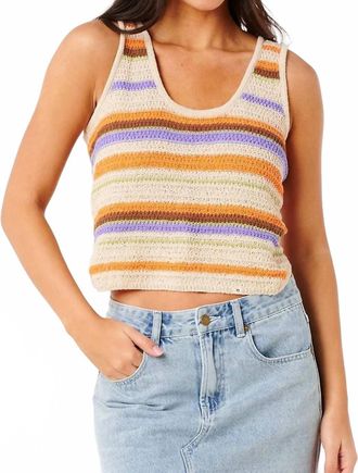 Rip Curl Cala Nights Knit Crop Top In Lights Orange
