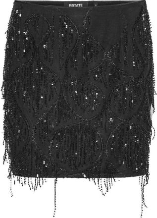 Rotate Sequins Mini Rok - Dames - Korte rokken - Zwart - S - Polyester - Rokken