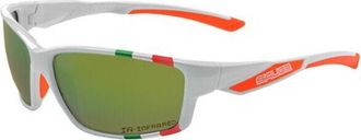 Salice 014 ITA IR BIANCO/RW VERDE Mens Sunglasses White Size Standard