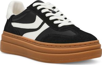Steve Madden Dodge Platform Sneaker in Black White at Nordstrom, Size 5.5