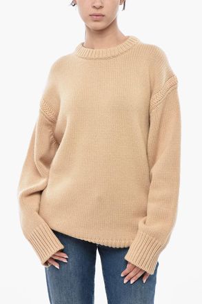 Chlo&eacute; Pullover Girocollo in Cashmere e Cotone Chloe