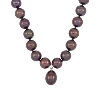 Dower & Hall Large Peacock Pearl Drop Necklace