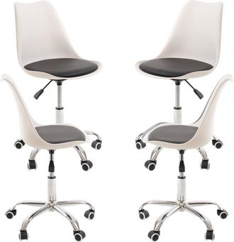 Regalos Miguel Regalos Miguel - Packs Sillas - Pack 4 Sillas Neo - Blanco Y Negro