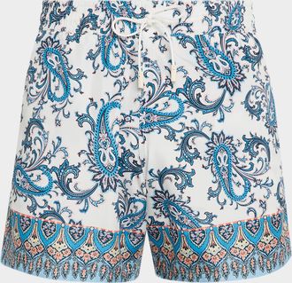 Etro Men & apos;s Paisley-Print Roma Swim Shorts
