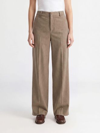 Pantaloni Torino Mid-Rise Wool Wide-Leg Trousers