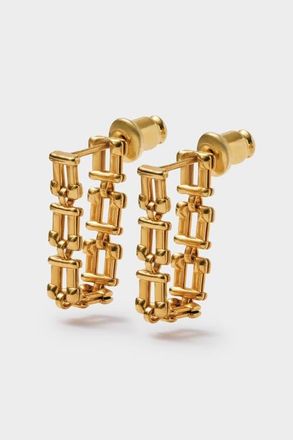 Katie Loxton Grecian Waterproof Gold Link Multi-Wear Earrings at Nordstrom