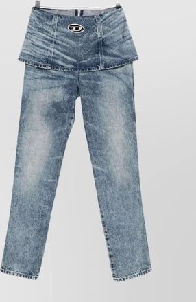 Diesel straight leg trousers belt detail