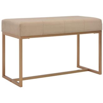 vidaXL Panca 80 cm in Velluto Beige - Vidaxl