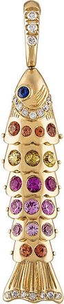 Eden Presley Swedish Fish Pendant in Yellow Gold Rainbow Small at Nordstrom