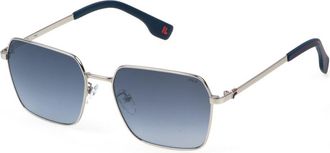 Fila SFI729 579B Mens Sunglasses Silver Size 56