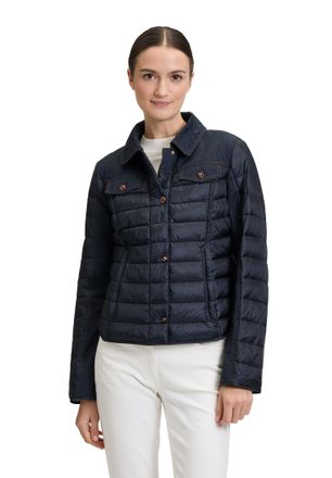 Gil Bret Steppjacke GIL BRET, Damen, Gr. 38, blau (schwarz navy), Steppware, Obermaterial: 100% Polyamid, unifarben, regular fit taillenbedeckt, ohne Ausschnit