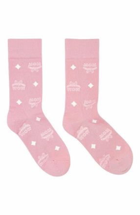 MCM Monogram Knit Socks in Pink at Nordstrom, Size Small