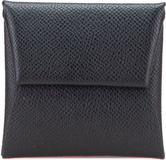 Hermès Bastia Black Epsom Leather Coin Purse/Coin Case (Pre-Owned)