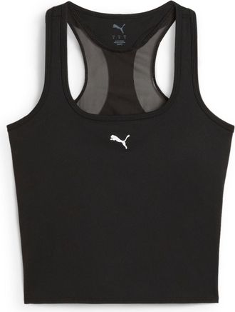 Puma Tanktop PUMA W CLOUDSPUN MESH 2IN1 TANK, Damen, Gr. XL, schwarz (puma schwarz), Interlock, Obermaterial: 77% Polyester, 23% Elasthan, schmal kurz, Run