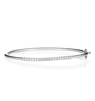 The Diamond Store 0.50ct Lab Diamond Eternity Bangle H/Si Quality Set in 925 Sterling Silver