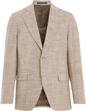 Oscar Jacobson Fogerty Regular Fit Blazer - Heren - Jassen - Beige - Maat: 4XL Katoen