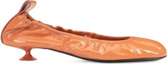 Sergio Rossi Orb pumps - women - Lambskin/Calf Leather/Calf Leather - 38.5 - Orange
