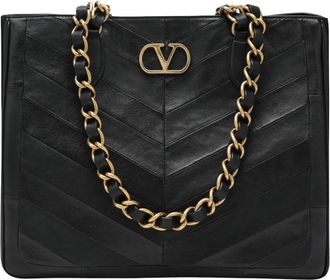 Valentino Garavani Laseine Shopper - Dames - Shoppers - Zwart - ONE Size - Leer - Tassen