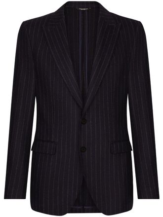 Dolce & Gabbana pinstripe single-breasted jacket - Black