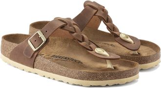 Birkenstock Womens Braided Leather Sandals with Buckle in Brown - Tan - Size UK 5.5