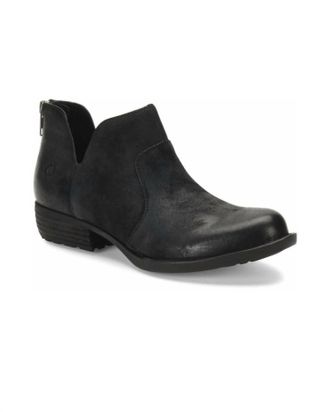 Born Womens Kerri Ankle Leather Boots In Black Distressed